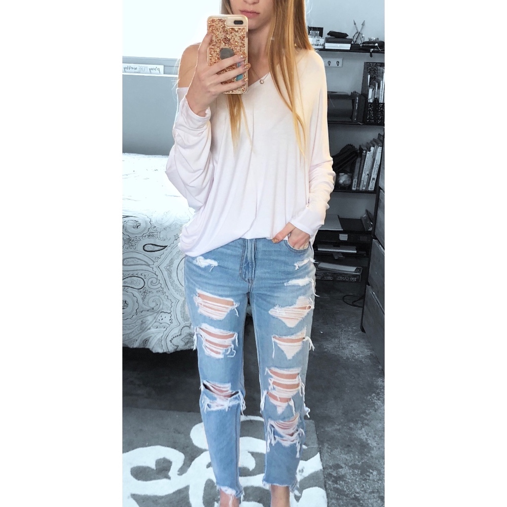 White Oversized Longsleeve Tee